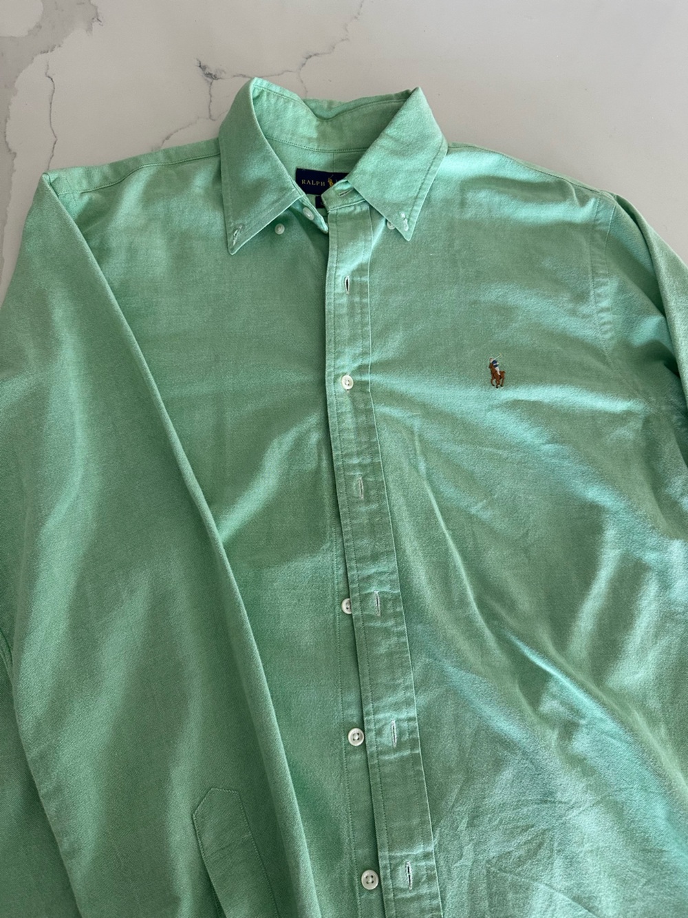 Ralph Lauren Button-Down Oxford Shirt in Mint